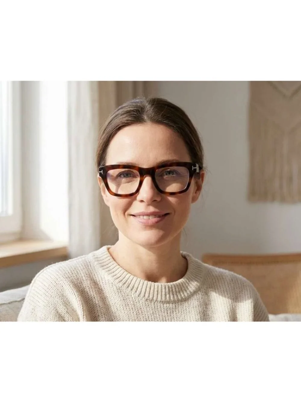Tom Ford FT6036-B 053 Eyeglasses Blonde Havana 52mm Square Frame